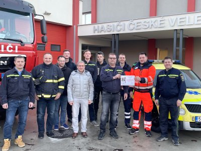 Poděkování first responderům JSDH Č. Velenice